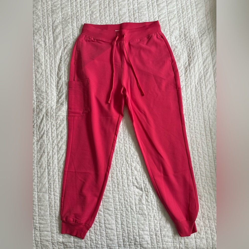 Mandala Hot Pink Jogger Scrubs